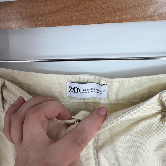 Zara Trendy Cargo Tan Utility Gorpcore Pocket Baggy Pants - Picture 4 of 4